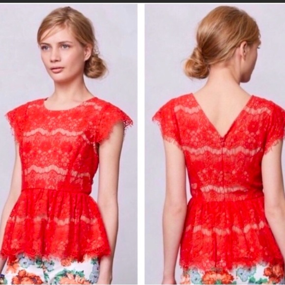 Anthropologie Tops - Anthropologie Maeve Katrine Peplum Top size S
